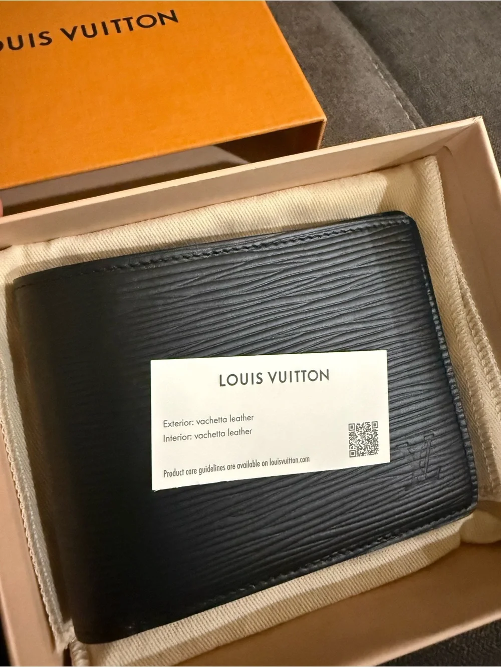 Louis Vuitton Black Epi Leather Multiple Wallet